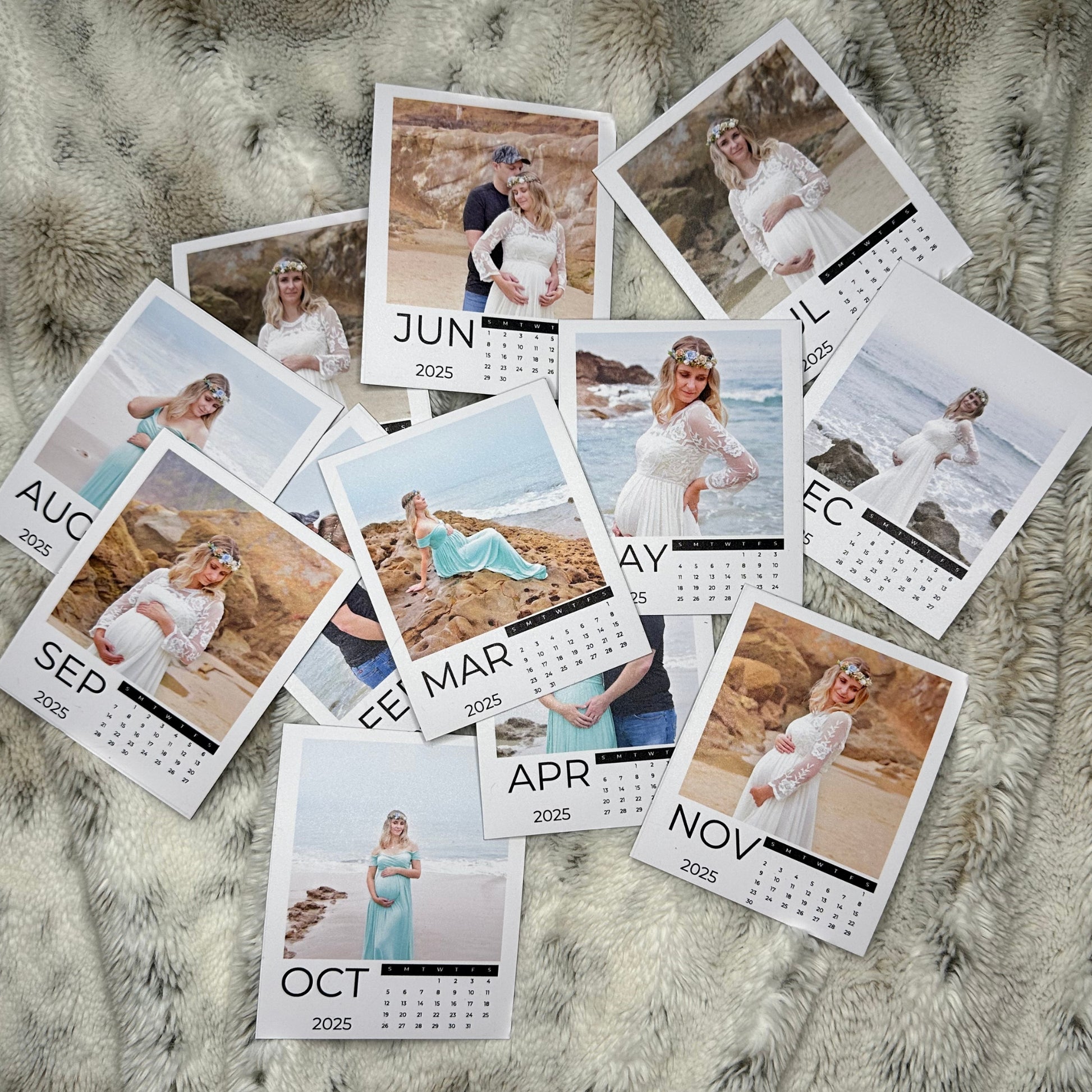 Collection of Month-by-Month Custom Photo Calendar Magnets 